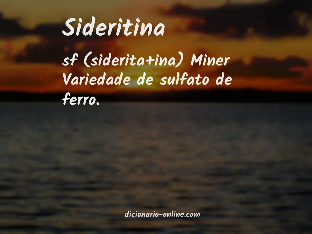 Significado de sideritina