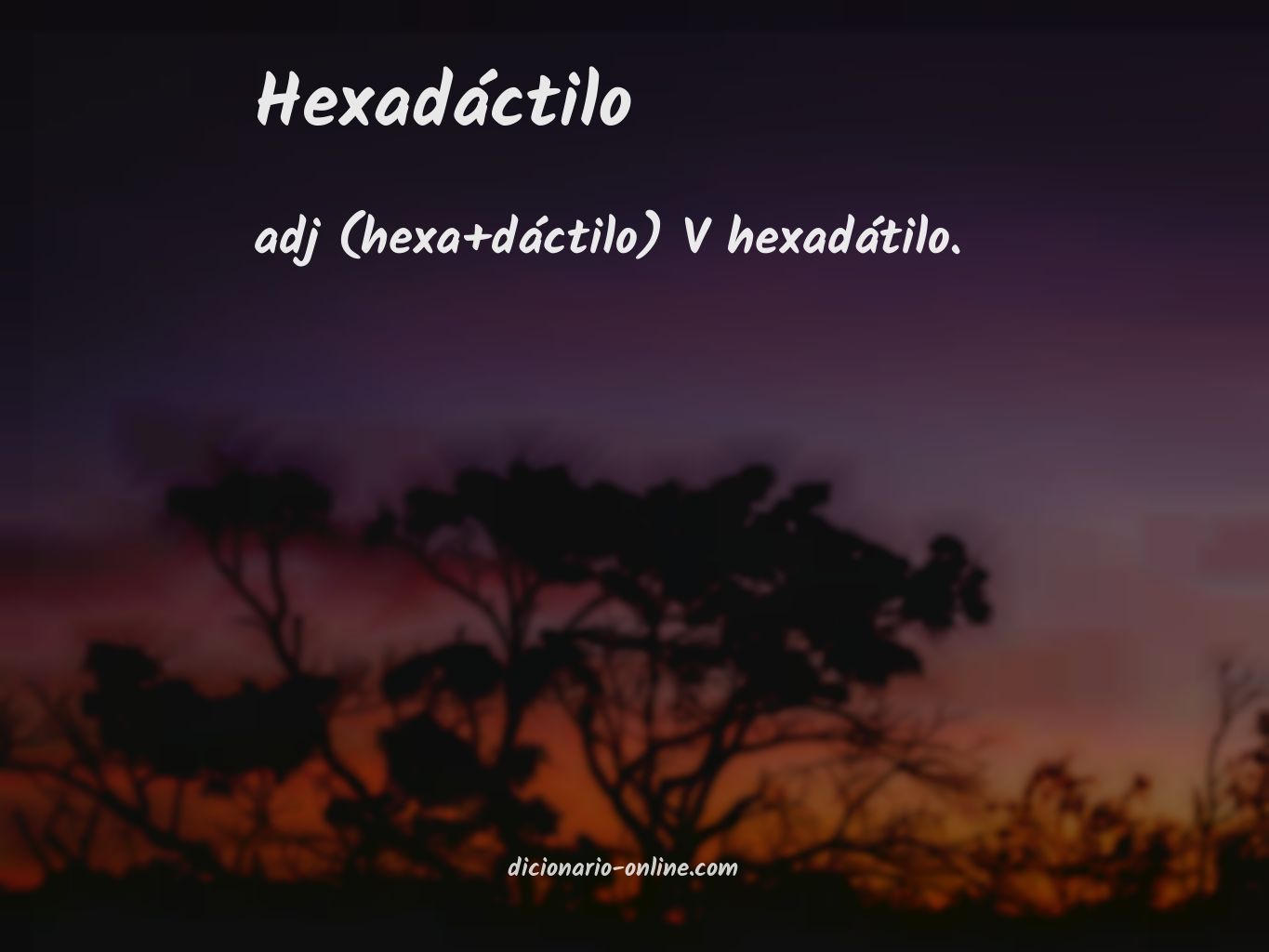 Significado de hexadáctilo