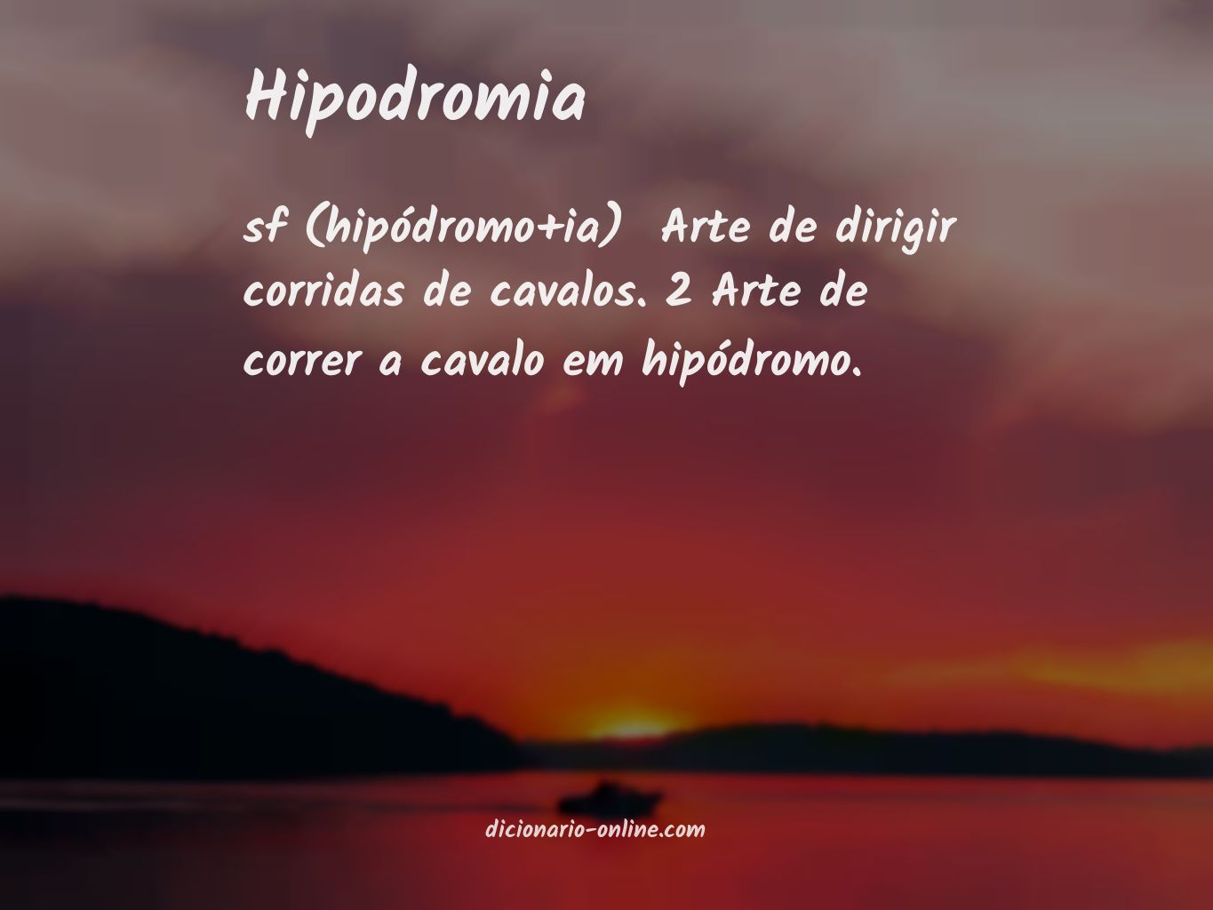 Significado de hipodromia