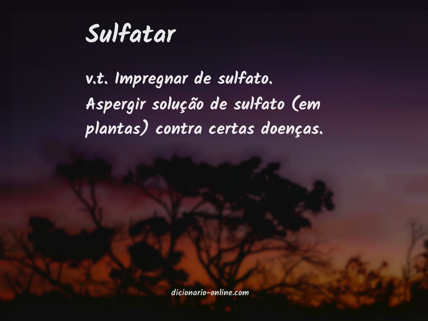 Significado de sulfatar