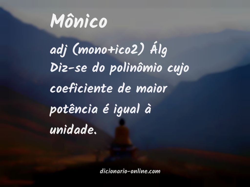 Significado de mônico