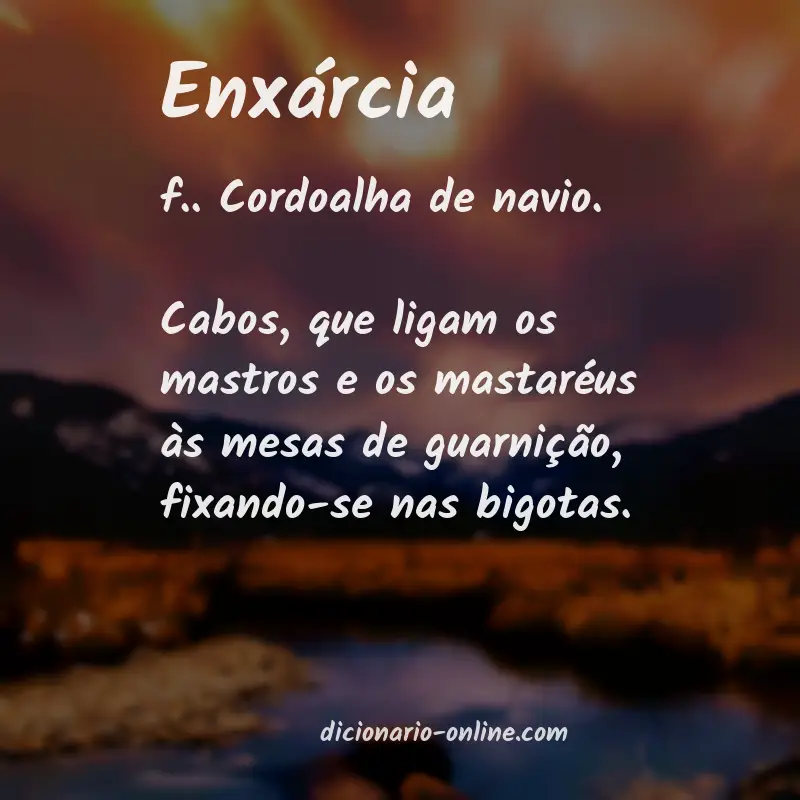 Significado de enxárcia