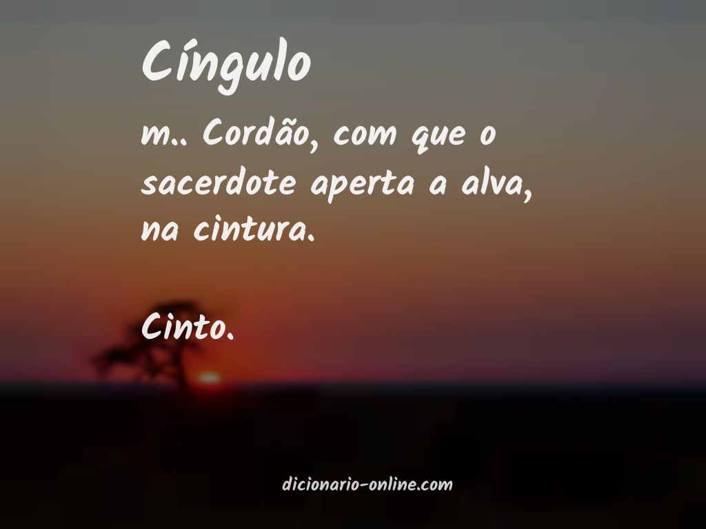 Significado de cíngulo