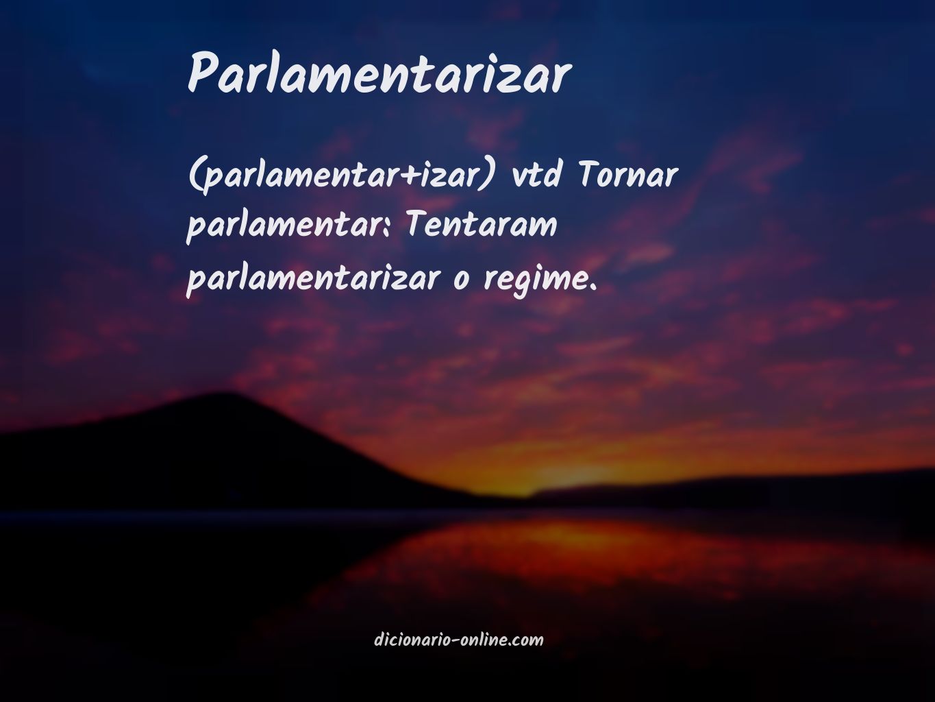 Significado de parlamentarizar