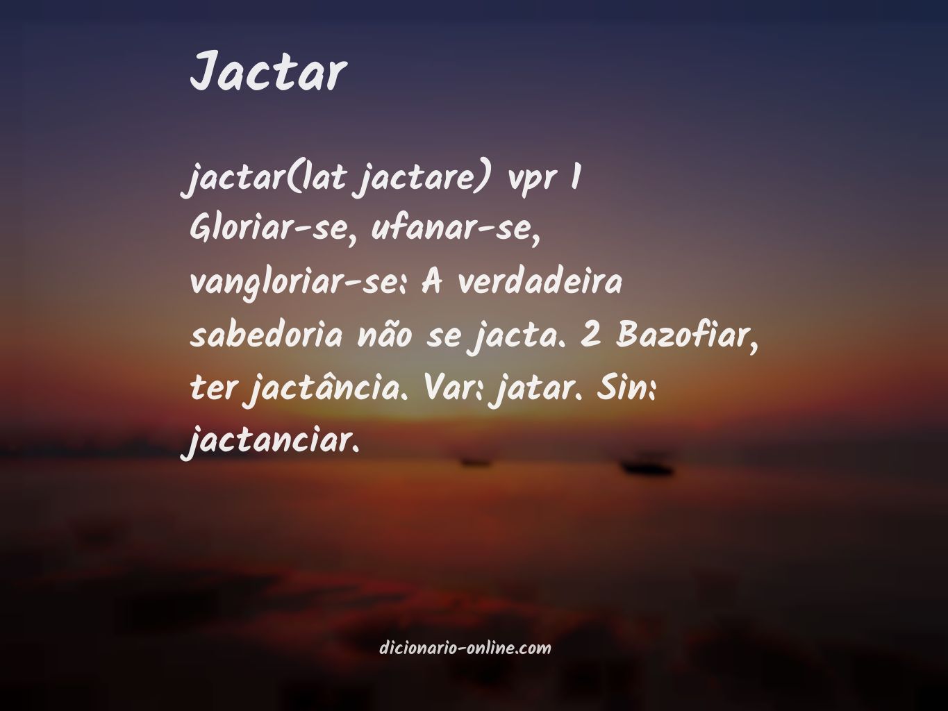 Significado de jactar