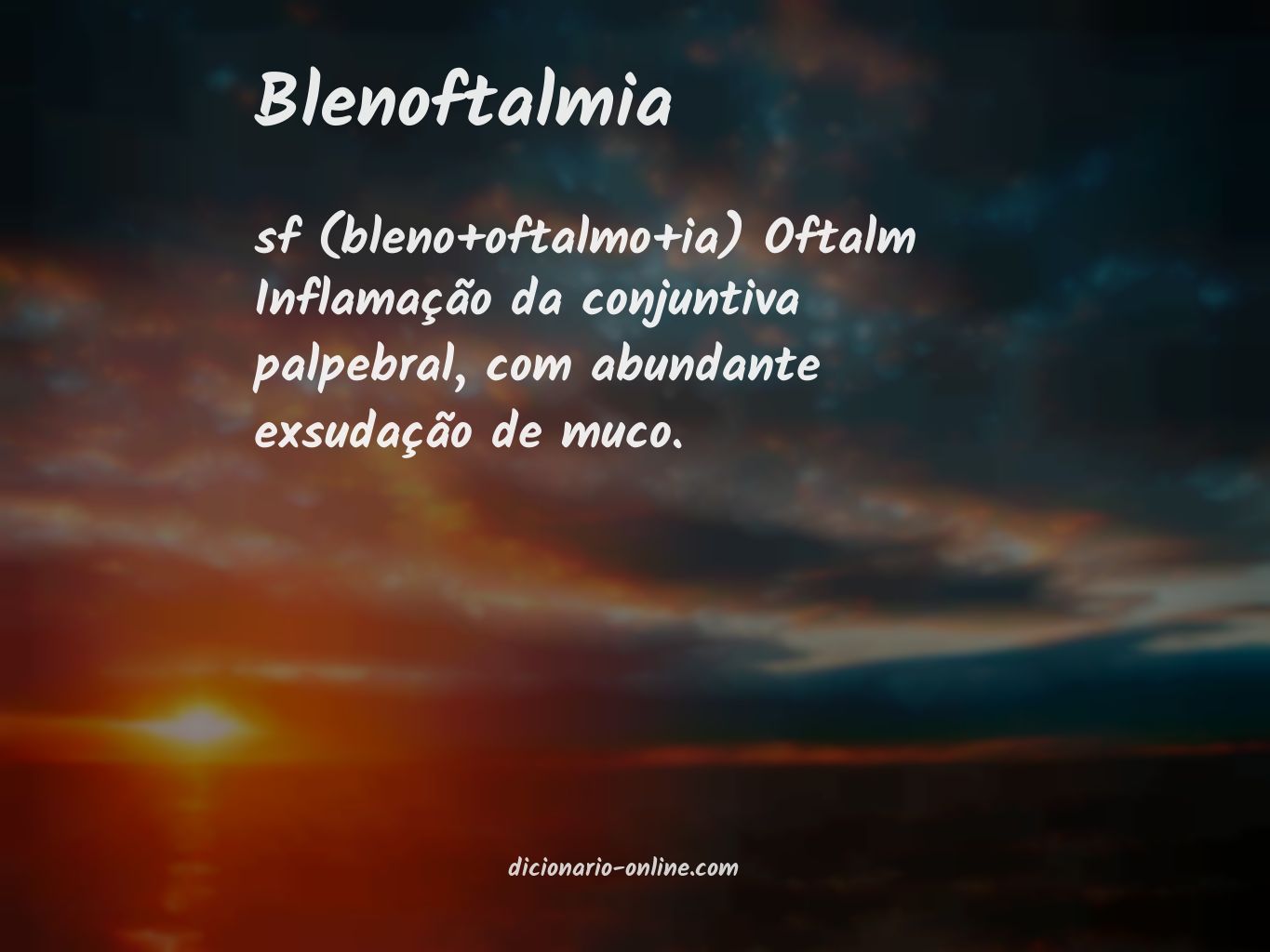 Significado de blenoftalmia
