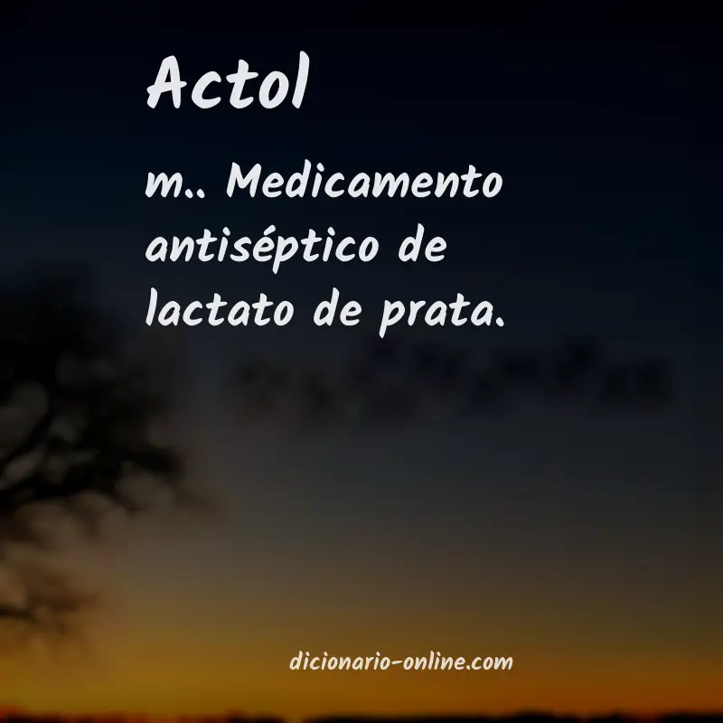 Significado de actol