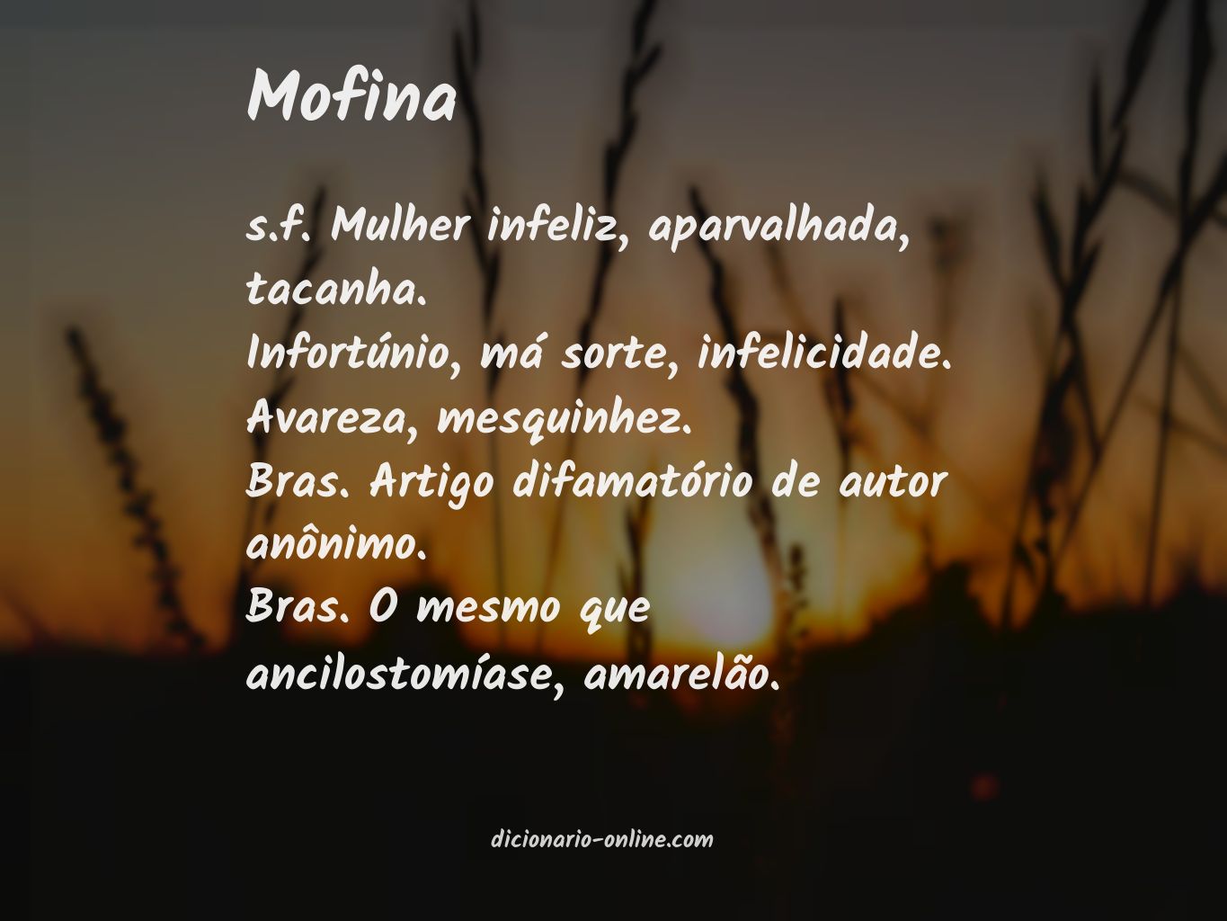 Significado de mofina