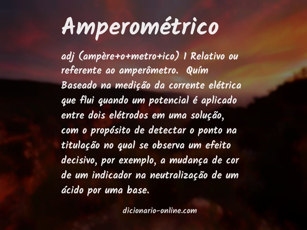 Significado de amperométrico