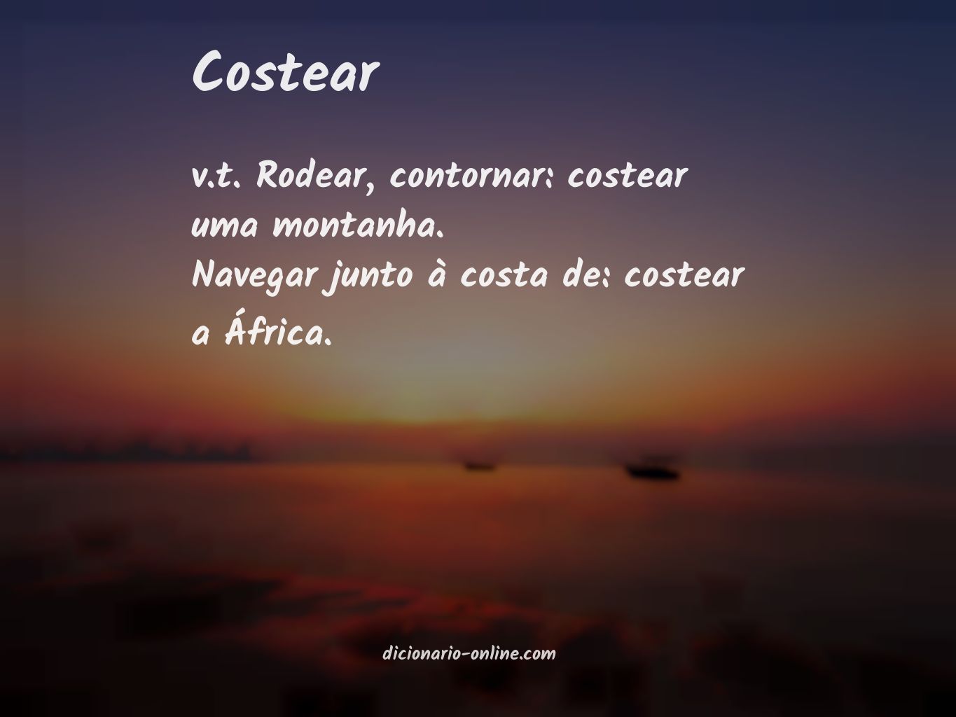 Significado de costear