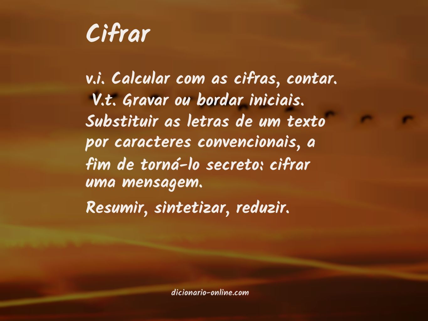 Significado de cifrar