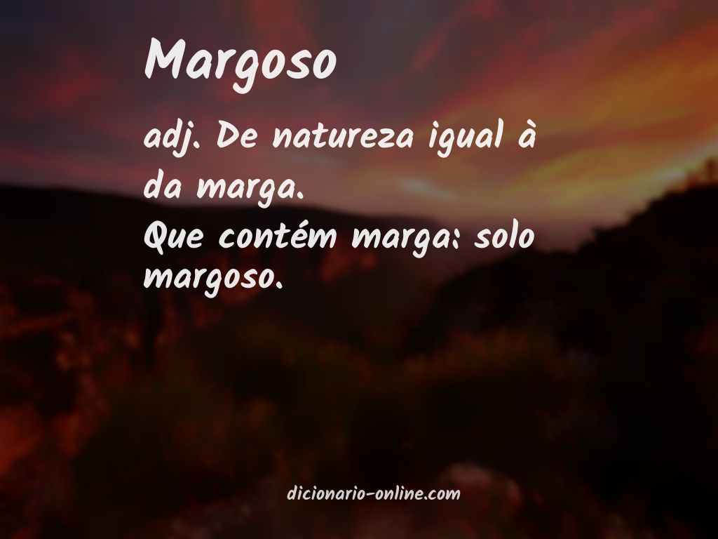 Significado de margoso