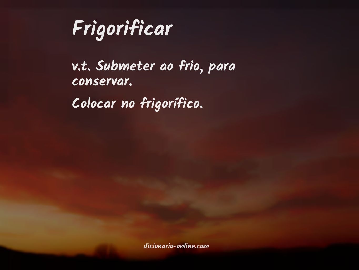 Significado de frigorificar