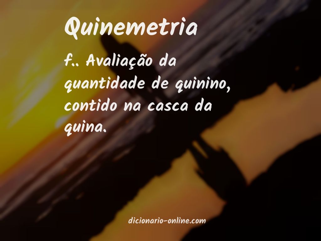 Significado de quinemetria