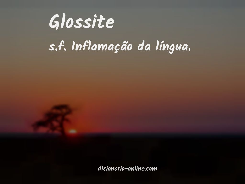 Significado de glossite