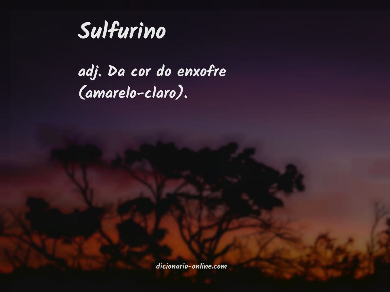 Significado de sulfurino