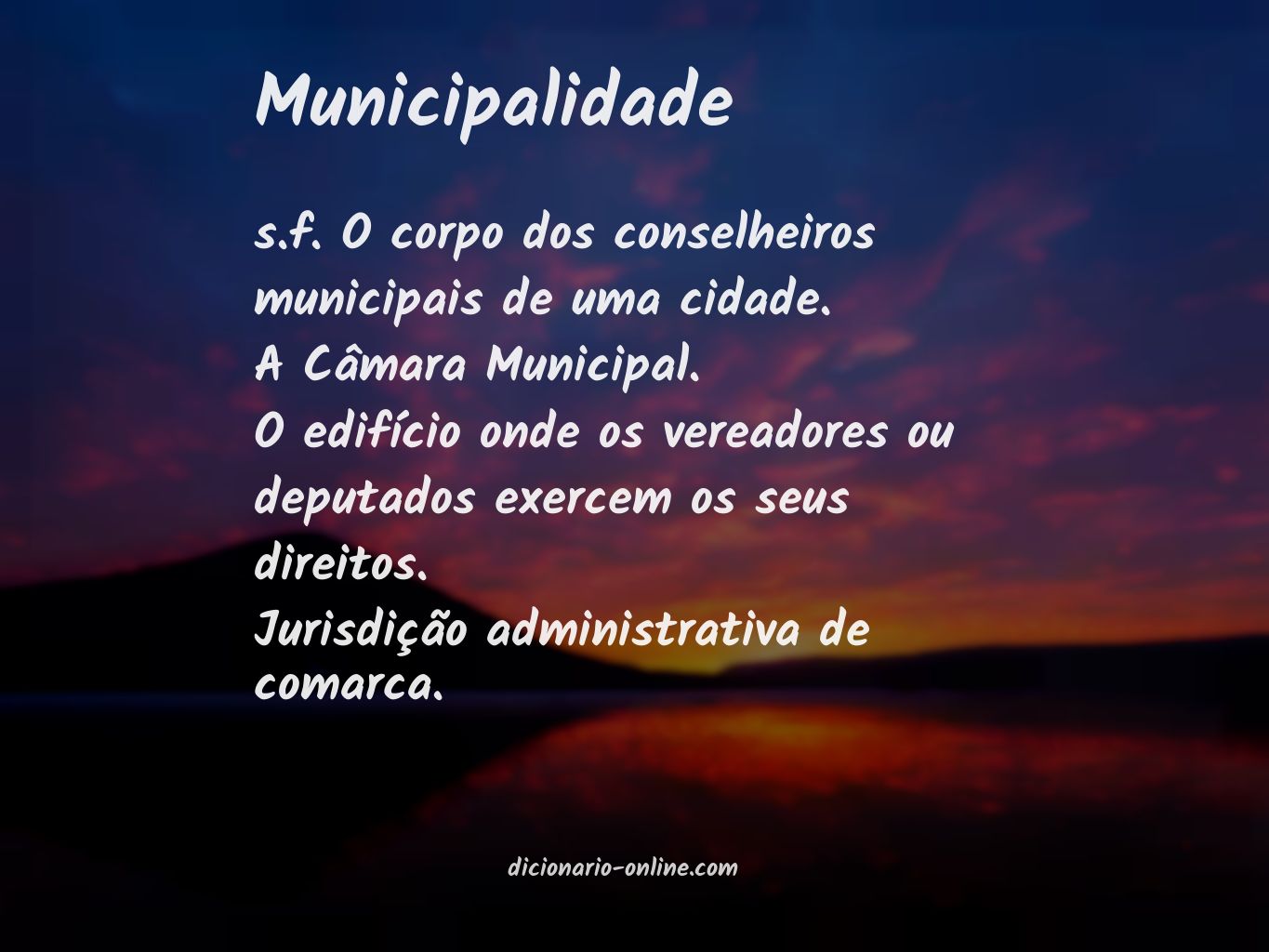 Significado de municipalidade