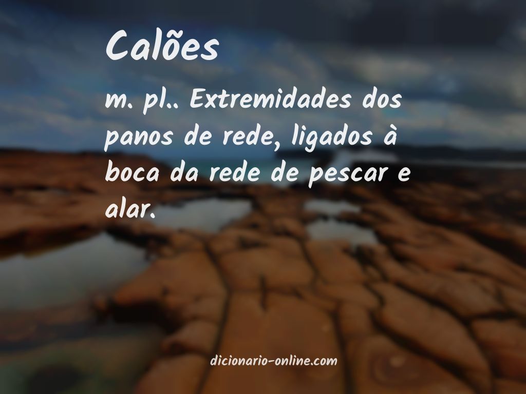 Significado de calões