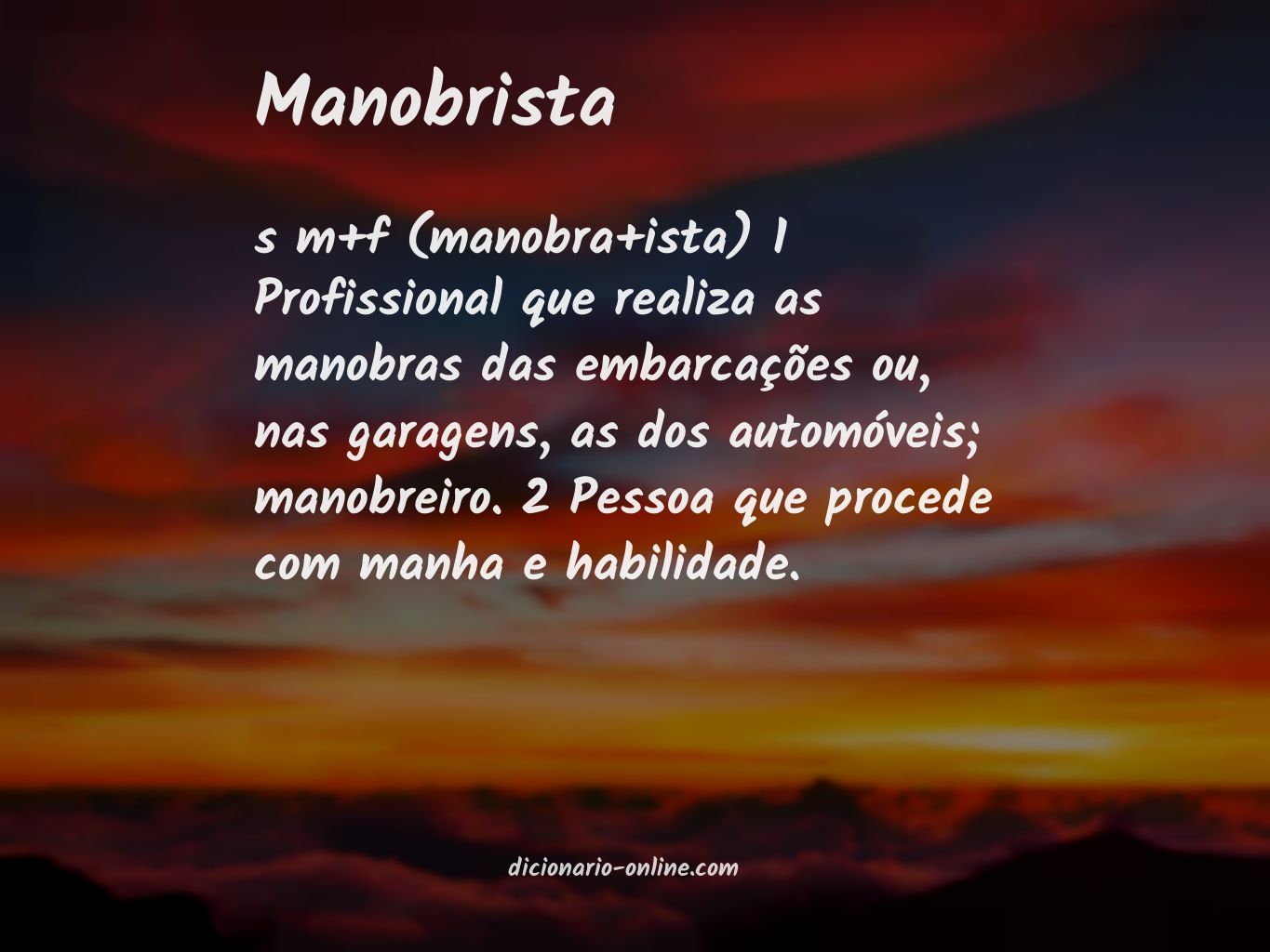 Significado de manobrista