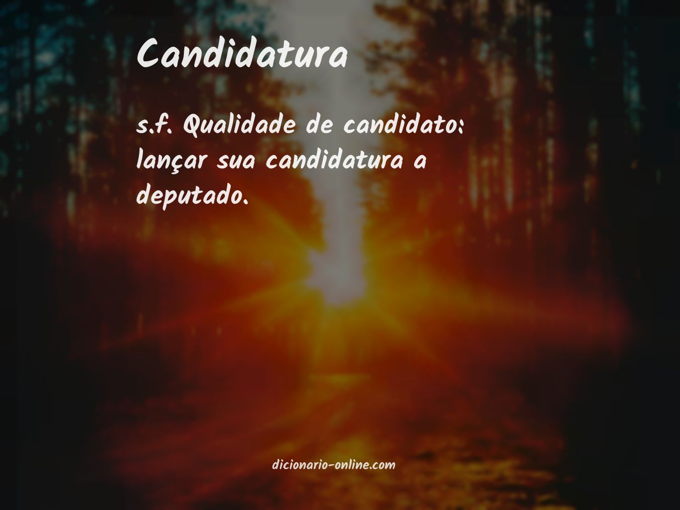 Significado de candidatura