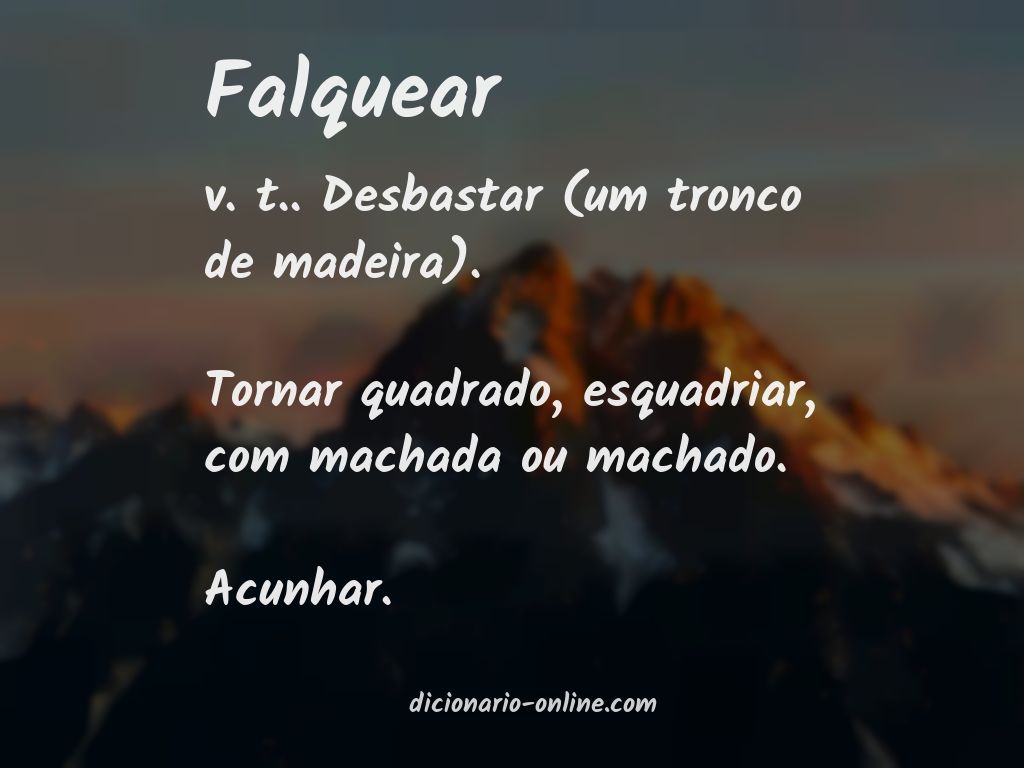 Significado de falquear