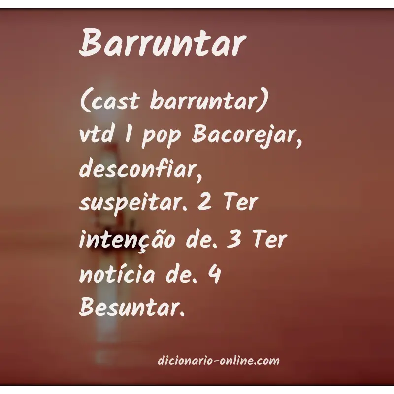 Significado de barruntar