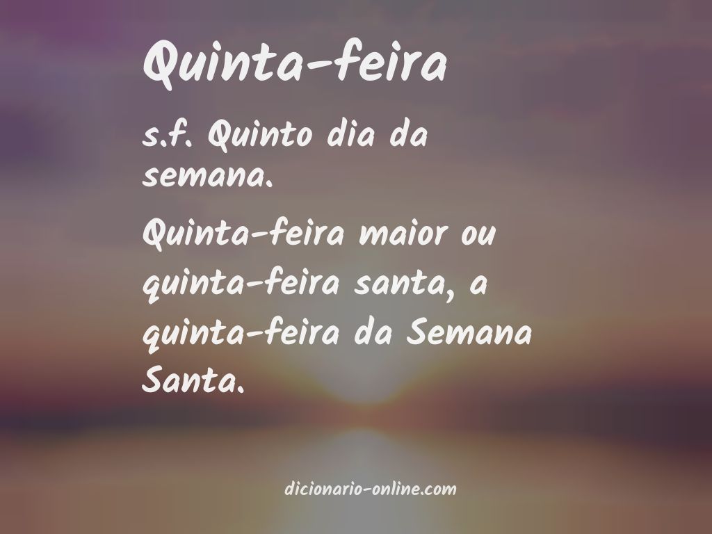 Significado de quinta-feira