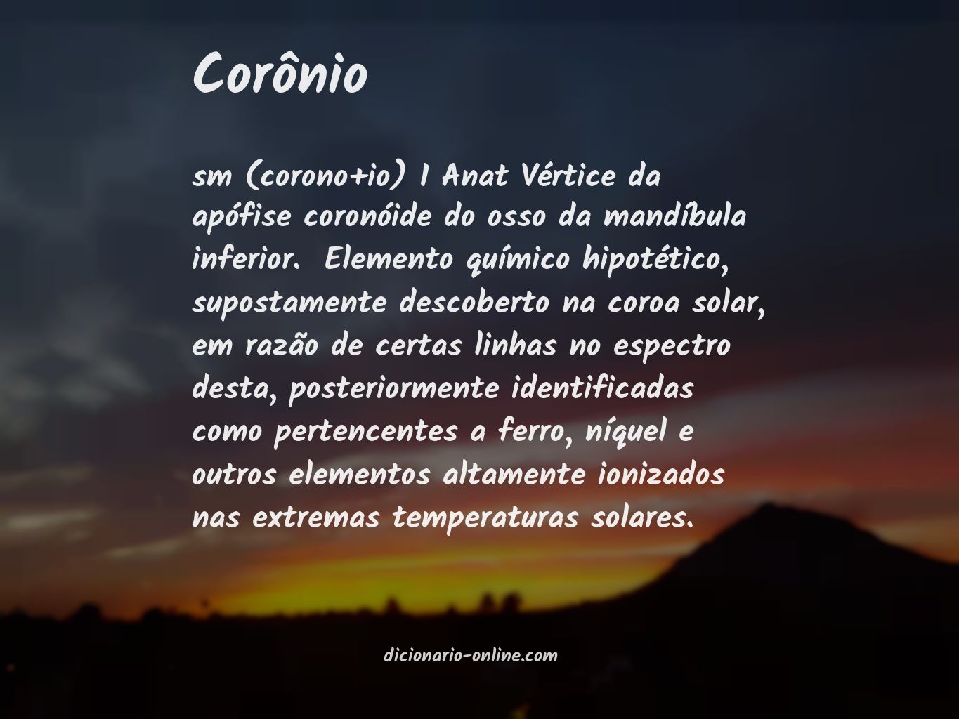 Significado de corônio