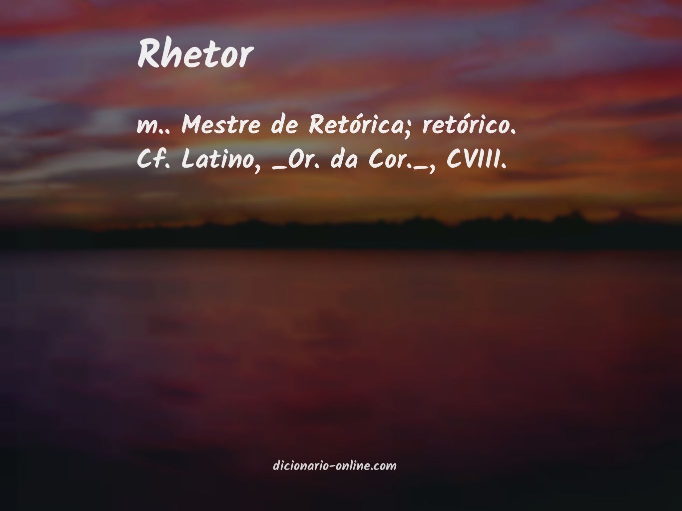 Significado de rhetor