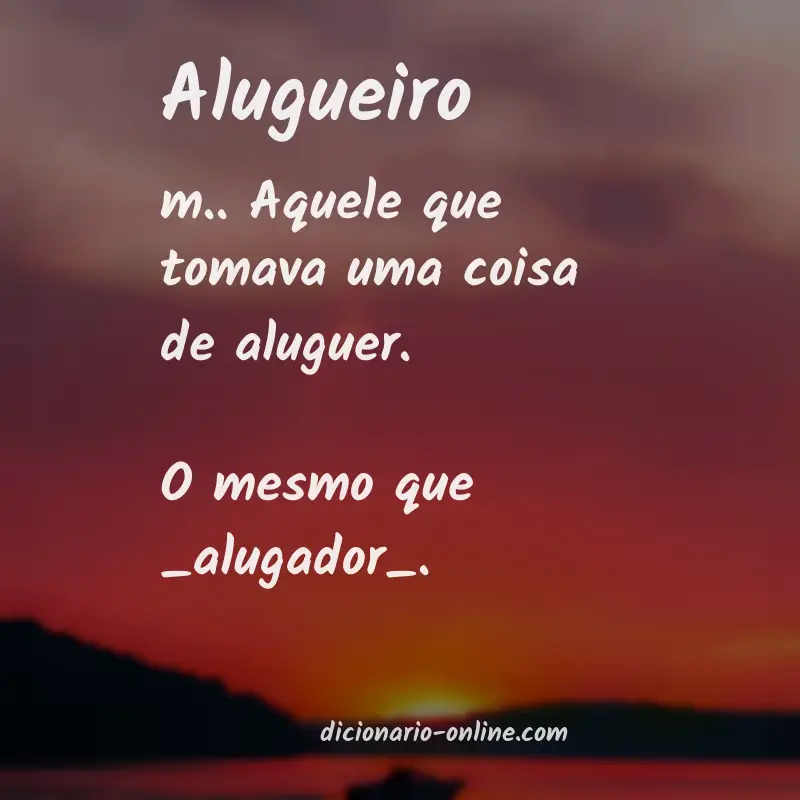 Significado de alugueiro