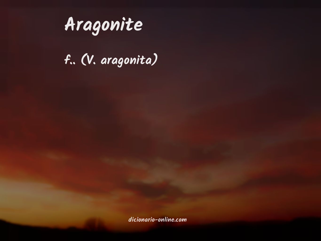Significado de aragonite