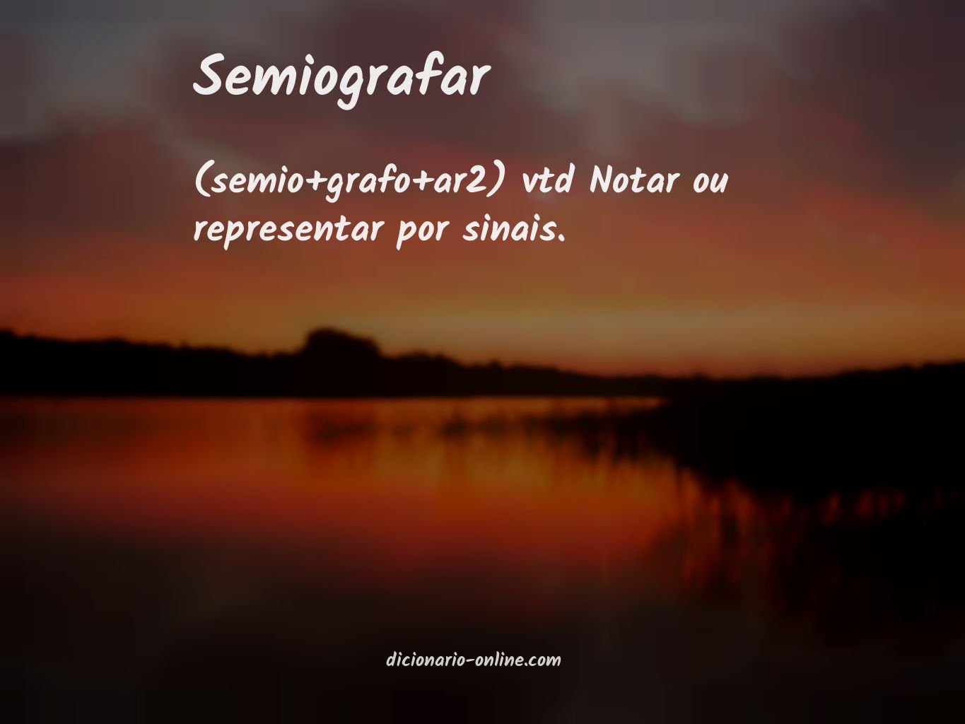 Significado de semiografar