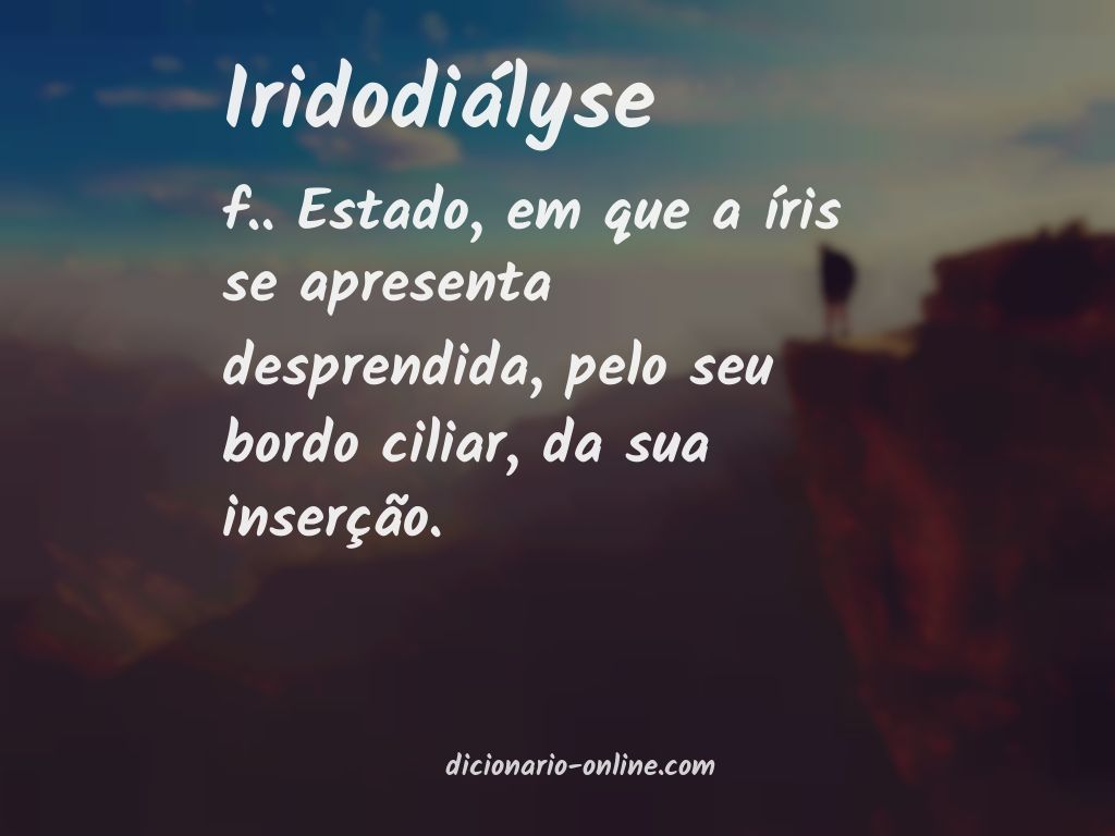 Significado de iridodiályse