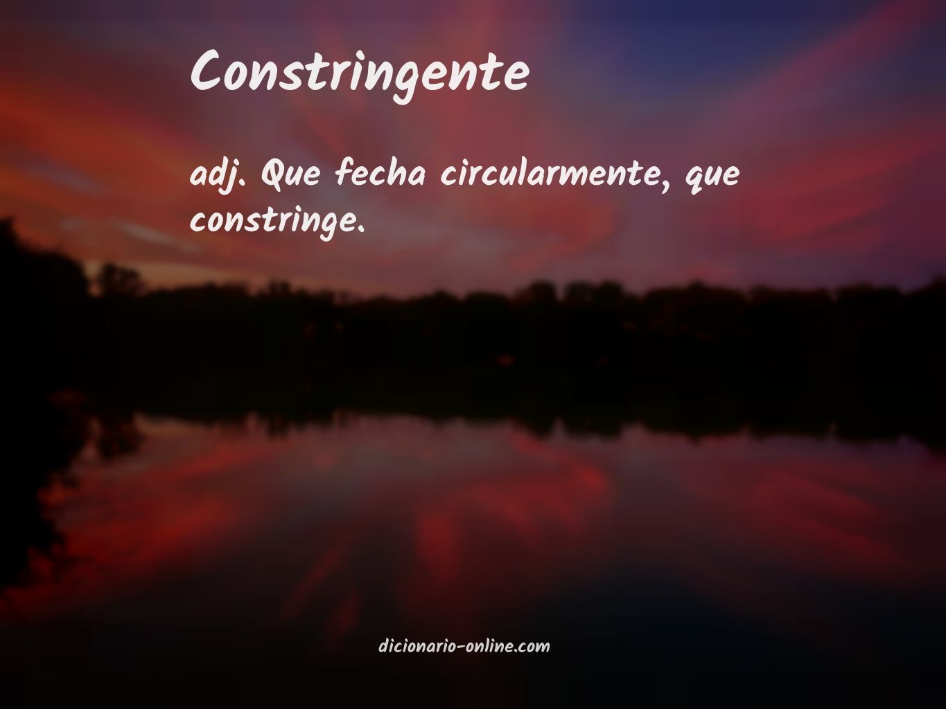 Significado de constringente