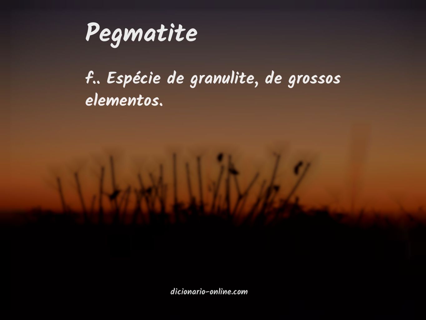 Significado de pegmatite