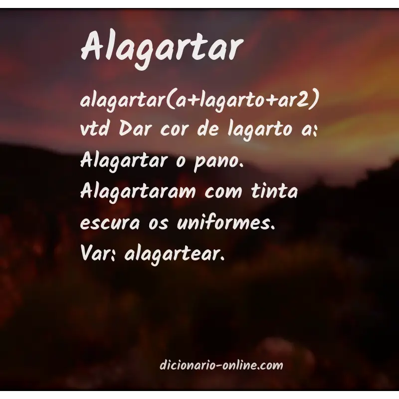Significado de alagartar