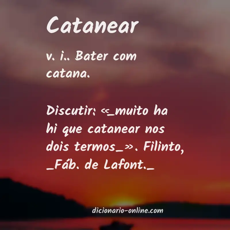 Significado de catanear