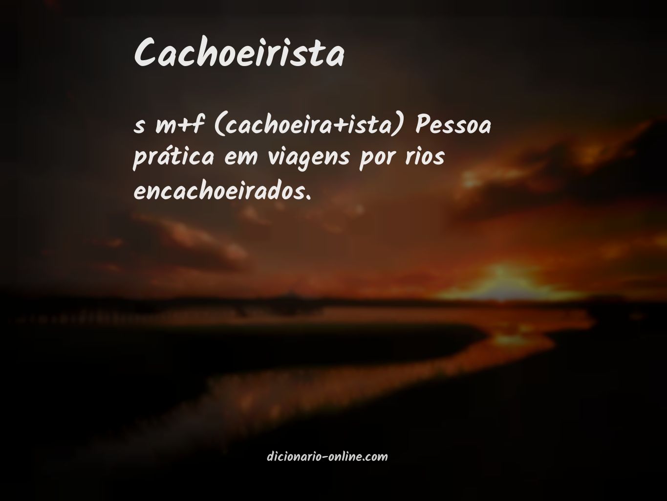 Significado de cachoeirista