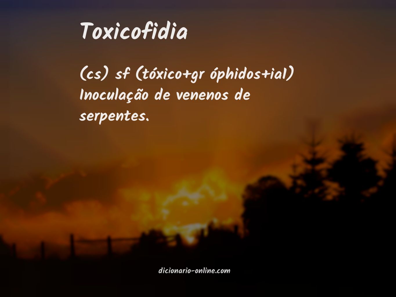 Significado de toxicofidia