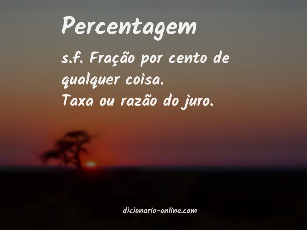 Significado de percentagem