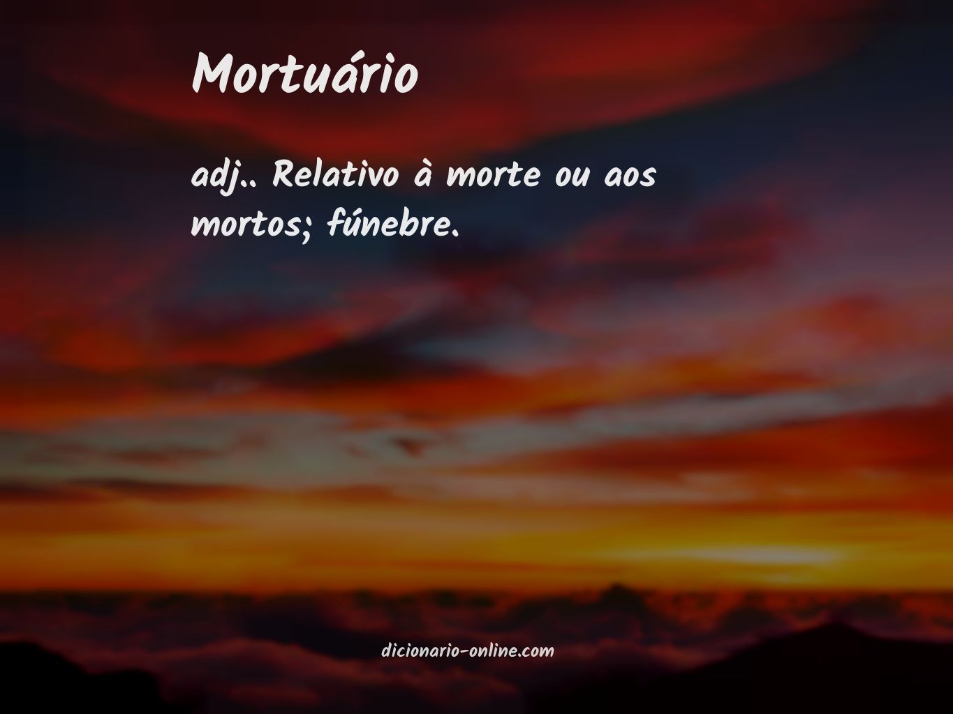 Significado de mortuário