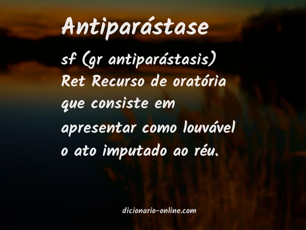 Significado de antiparástase