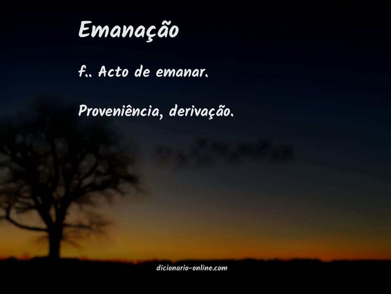 Significado de emanação