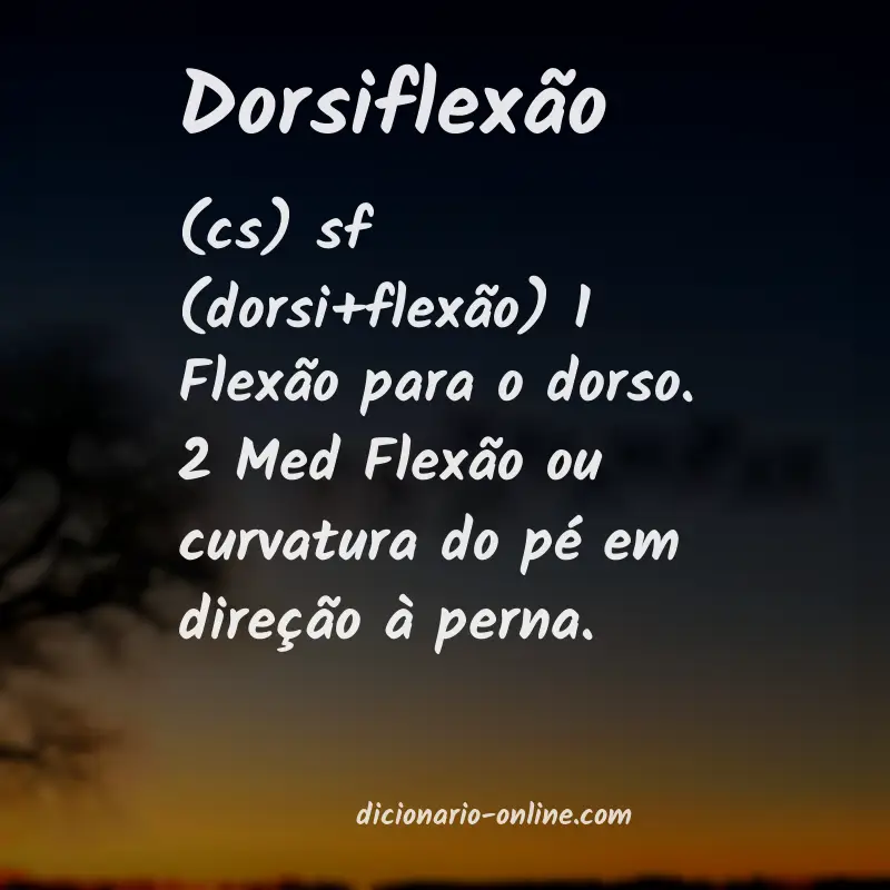Significado de dorsiflexão
