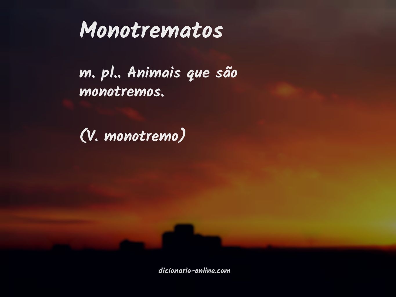 Significado de monotrematos