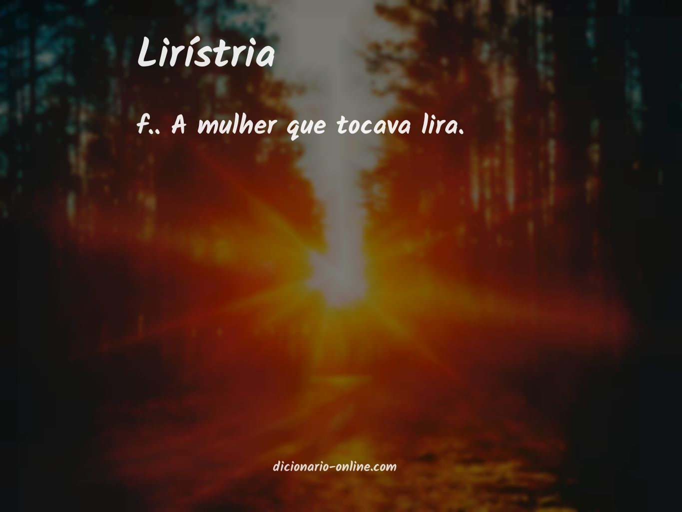 Significado de lirístria