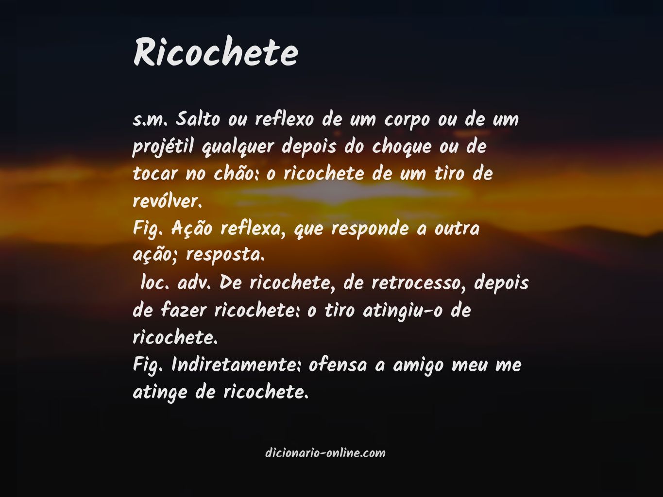 Significado de ricochete