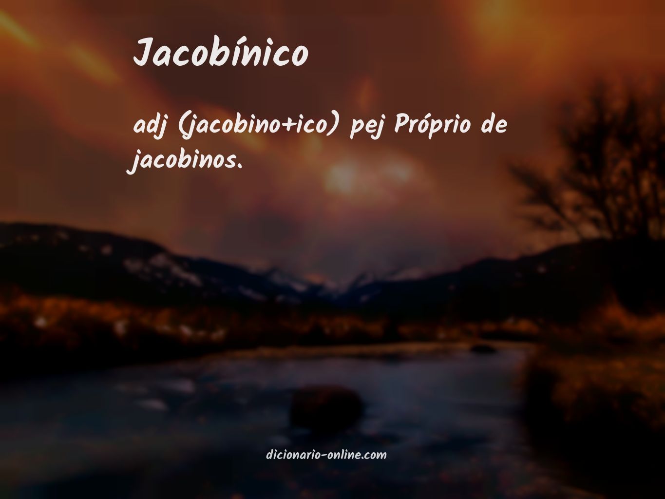 Significado de jacobínico