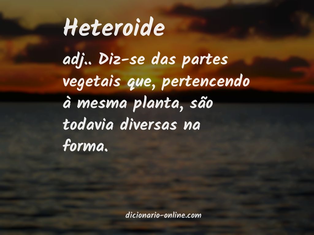 Significado de heteroide