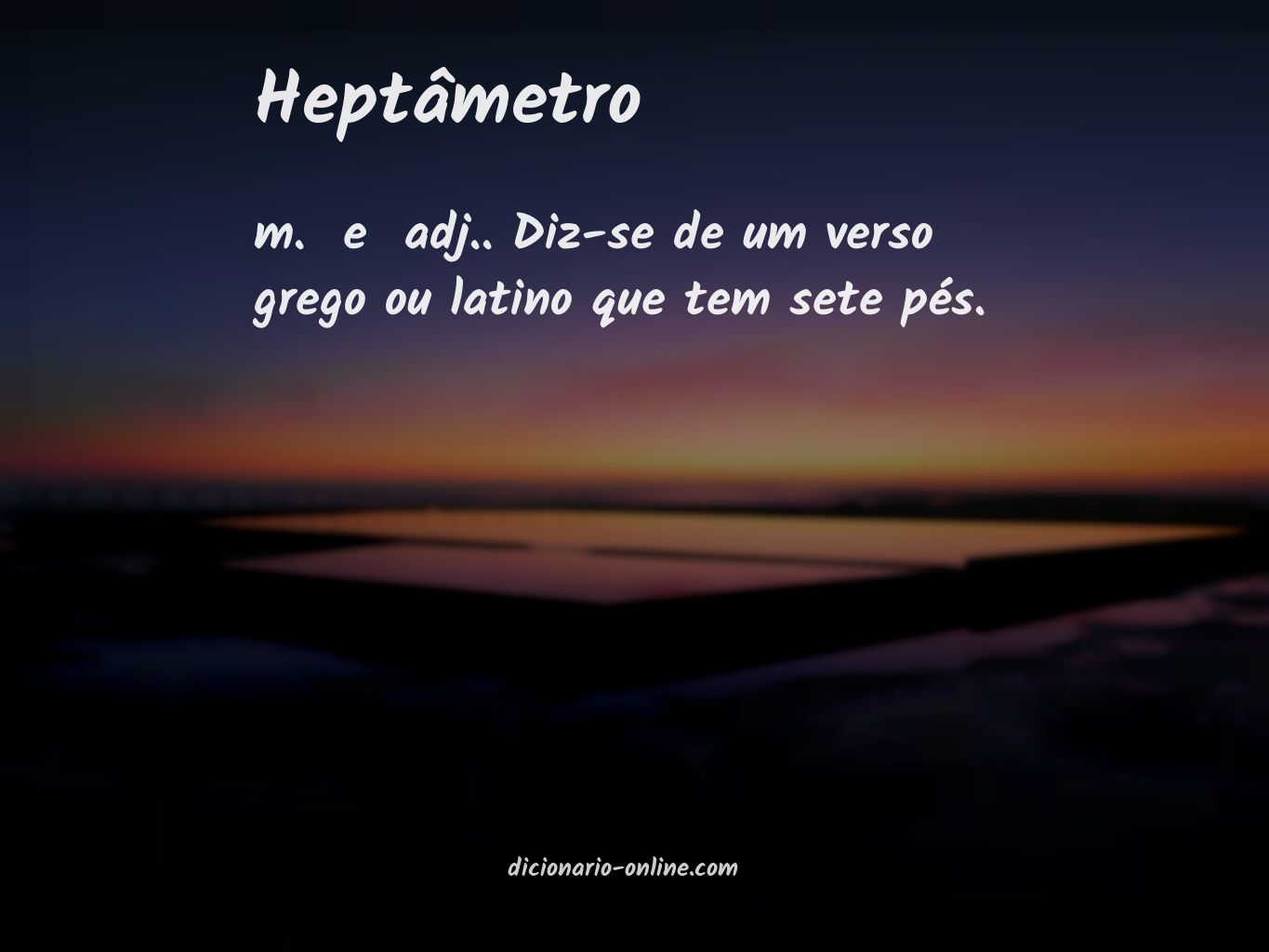 Significado de heptâmetro